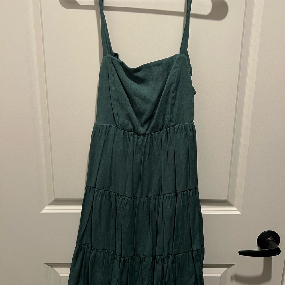 Trixxi Strapless Dark Green Dress